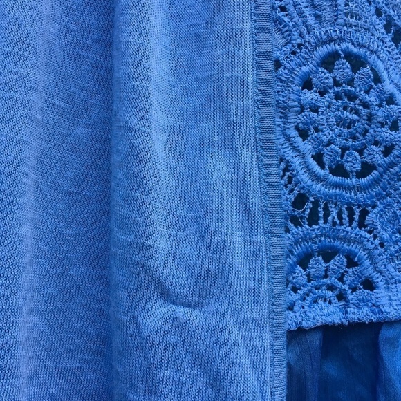 NWT Forgotten Blue Grace Crochet Open Cardigan M - Picture 5 of 6